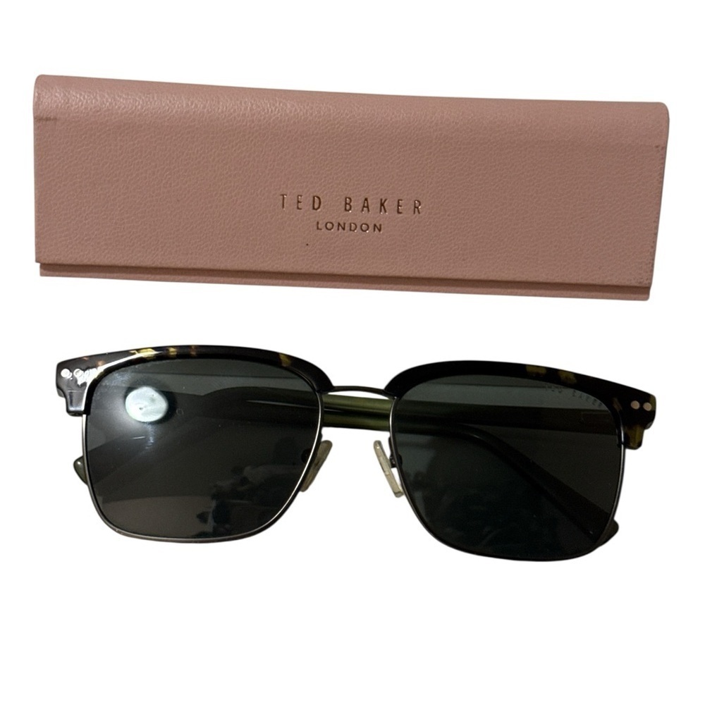 Ted Baker London Pink Floral Sunglasses Case with Black Sunglasses